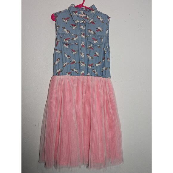 Little Lass Dress Animal Print Unicorn Size 10/12 - Picture 1 of 4
